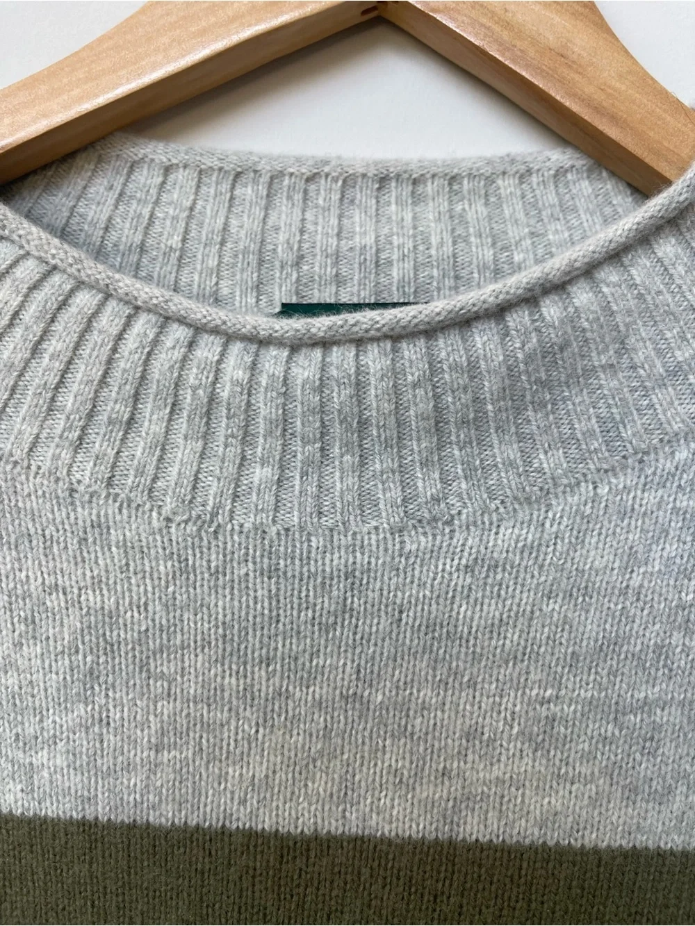 J. Crew | Striped Roll Neck Sweater Merino Wool Blend Contemporary Minimalist